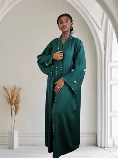free size women pearl abaya 
