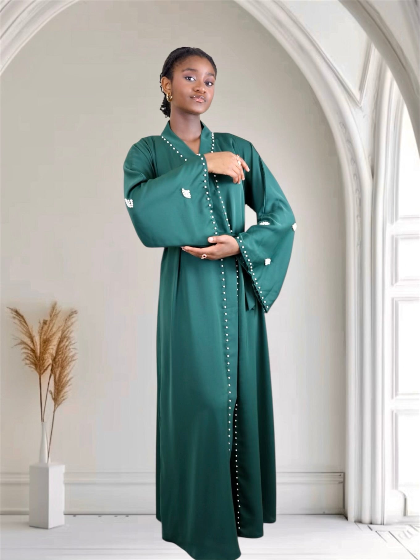 green long abaya affordable prices