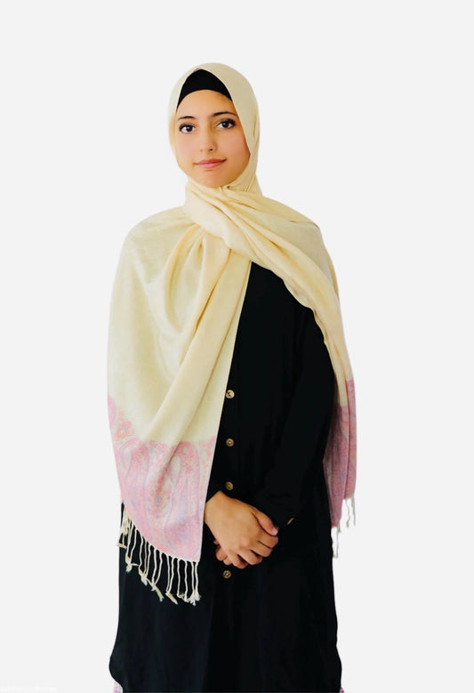 Pashmina Shawl (Beige) | Ayesha's Collection