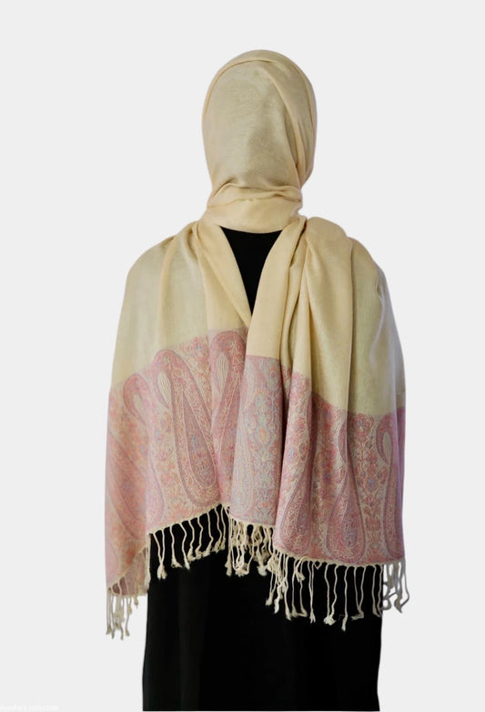 Pashmina Shawl (Beige) | Ayesha's Collection