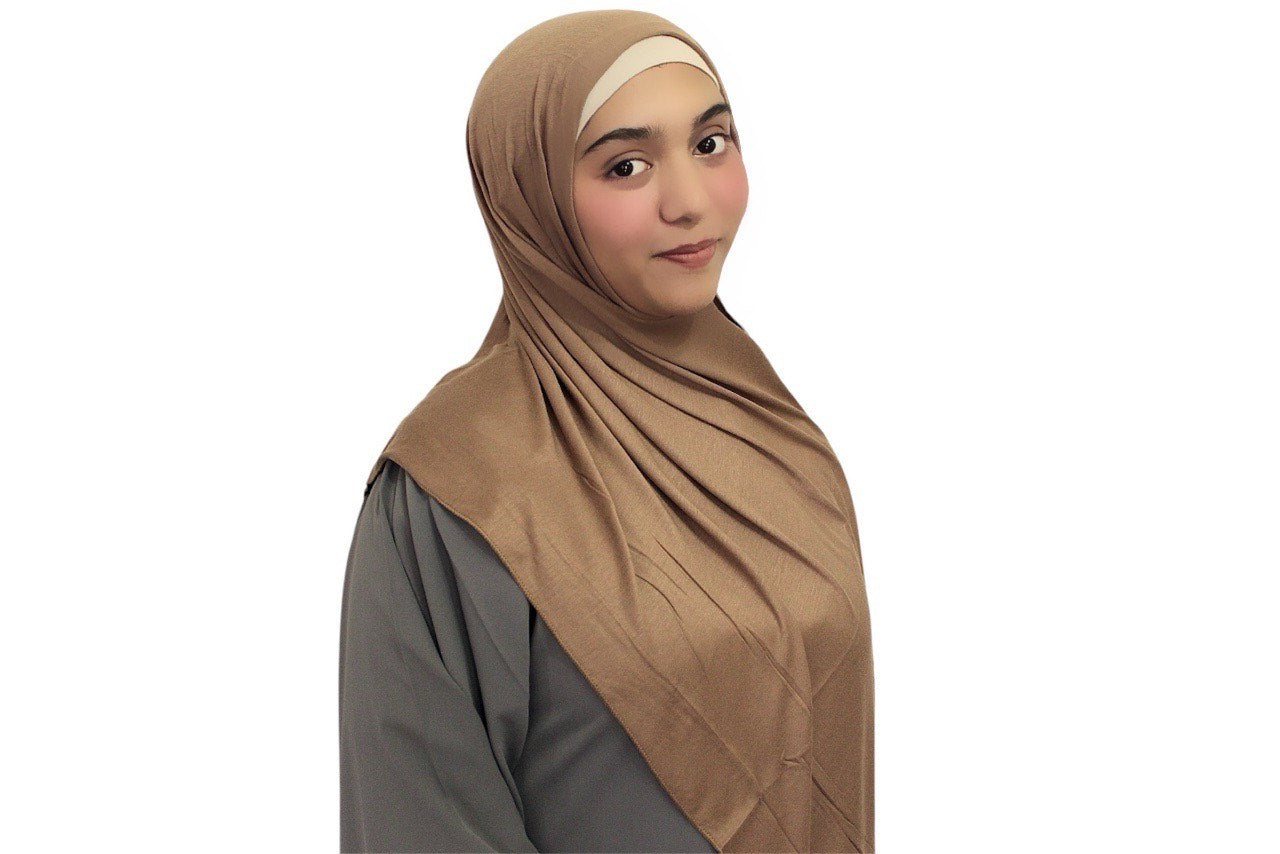 Rayon Cotton Jersey Scarf | Brown