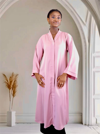 women pink abaya set in affordable prices
