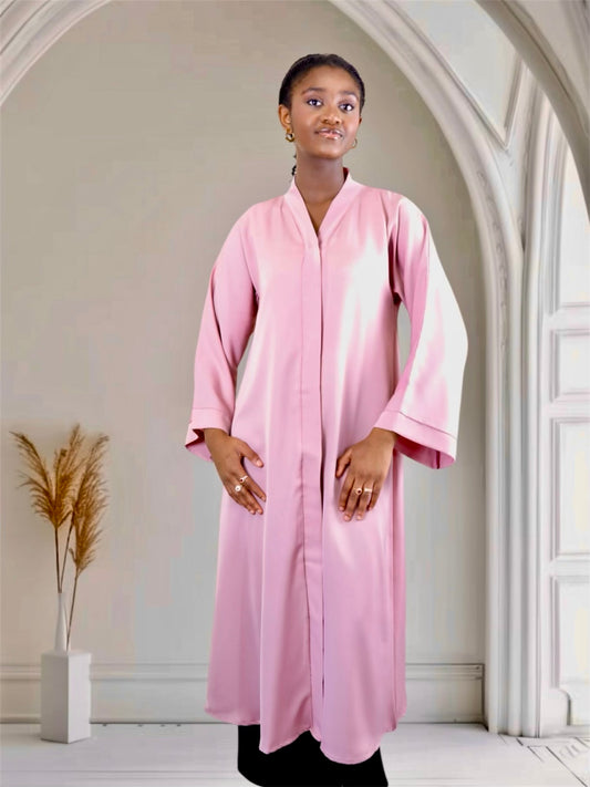 women pink abaya set in affordable prices