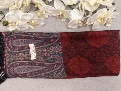 Pashmina Shawl | Red and Black