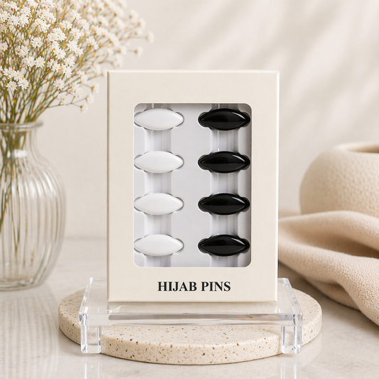 Set of hijab pins in a box