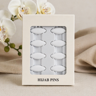 Box of hijab pins white