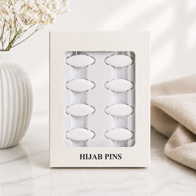 Box of hijab pins white